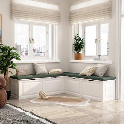 Famapy Elegant and Practical L - shaped Corner Storage Bench: A Must - Have for Home Organization