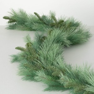 72"L Sullivans Artificial Frosted Pine Christmas Garland, Green, Indoor Christmas Decor - 1 of 3