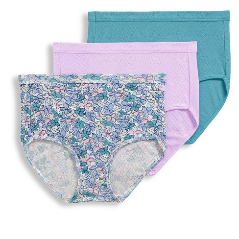 Jockey Women Elance Breathe Brief - 3 Pack 10 Dewy Lilac/out Of The  Blue/garden Traces Blue : Target