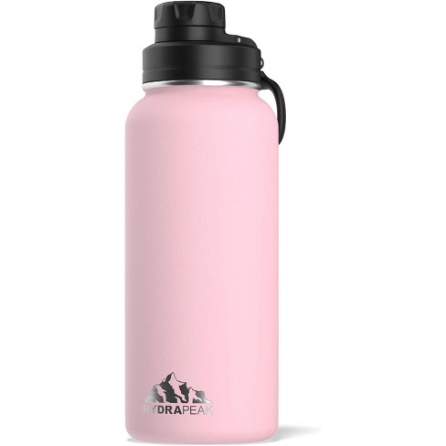 32oz Insulated Water Bottles with Matching Straw Lid and Rubber Boot - Peony