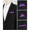 INSPIRE CHIC Men's Wedding Party Solid Color Self-Folded Pocket Squares - 4 of 4