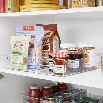 iDESIGN Recycled Plastic Pantry Storage Organizer: Clear Kitchen Cabinet Bins for Snack Organization, Set of 2 — фото 4
