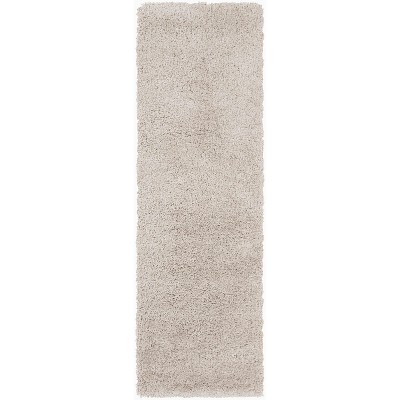 Hauteloom Tingly Solid Beige Shag Rug