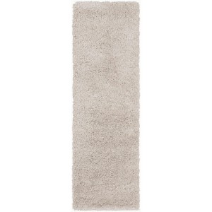 Hauteloom Tingly Solid Beige Shag Rug - 1 of 4