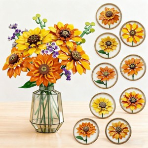 1011pcs Sunflowers Bouquet Botanical Collection Building Set for Adults and Kids Aged 8+ - 1 of 4