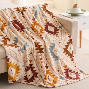 50"x60" Printed Plush Velvet Throw Blanket - Sutton Home Fashions - 1 of 4