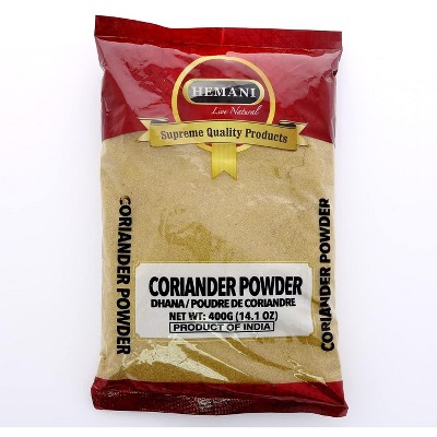 HEMANI Ground Coriander Powder - Dhana - Poudre de Coriandre - Indian Spice - 400g (14 oz) - Great for Cooking & seasoning - All Natural - NON-GMO