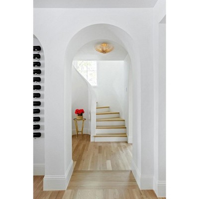 Renaissance Gold Crystal LED Semi-Flush Mount Light