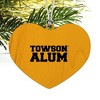 Towson University Tigers Alumn Heart Love Wood Christmas Tree Holiday Ornament - 2 of 3