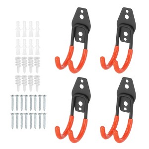 Unique Bargains Heavy Duty Hanging Tool Ladder Bike Garage Storage Utility Hooks 4 Pcs - 1 of 4