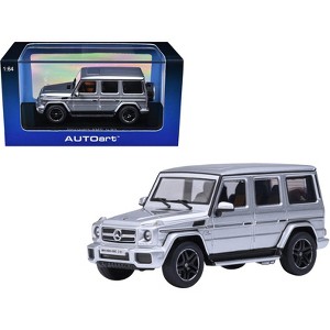 2017 Mercedes-Benz AMG G 63 Silver Metallic 1/64 Diecast Model Car by Autoart - 1 of 4