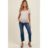 Pinkblush Navy Raw Hem Kick Flare Maternity Jeans - 2 of 4