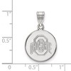 Black Bow Jewelry 10k White Gold Ohio State Buckeyes NCAA Medium Pendant - 2 of 3