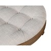 CAVINAS 31.5" Round Waterproof Ottoman Coffee Table,2-Tier Tufted Storage Bench with Wood Frame for Living Room,Farmhouse Decor - 4 of 4