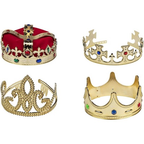 Costume A Royal King Crowns and Princess Tiara 4 Pack Tigerdoe Kings Crown 