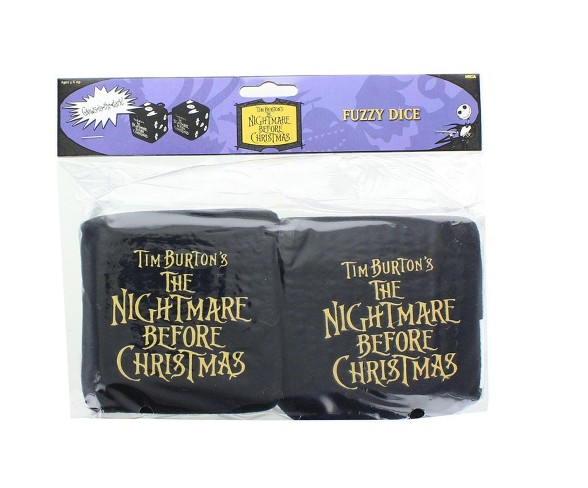 Nightmare Before Christmas Plush Fuzzy Dice