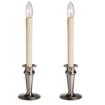 Traditional Adjustable Window Candles With Timer and Remote, Set of 2
