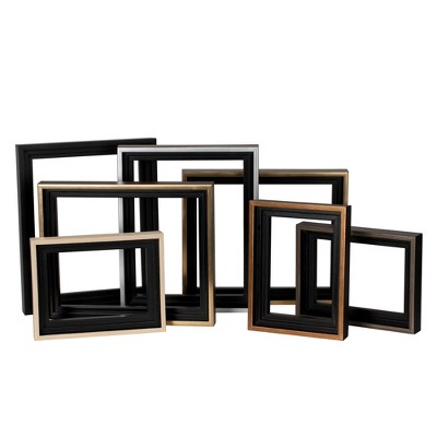Natural Wood 6x6" Floating Canvas Frame with Black Interior