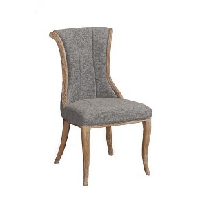 Set of 2 Sheffield Flared Back Chairs Charcoal Gray - Linon, Grey Gray