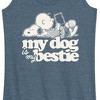 Women's - Peanuts - My Dog Is My Bestie Graphic Racerback Tank - 2 of 4