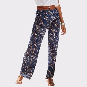 Women's Printed Wide Leg Pants - LASCANA - 1 of 4