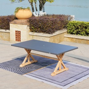 Moda Furnishings Rectangular 71.05'' L x 41.73'' W Outdoor Dining Table - 1 of 4