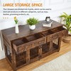 Dog Crate Furniture with 5 Doors, 58" Wooden Dog Kennel End Table with Large Capacity Drawers, Dog House with Openable Divider - 4 of 4