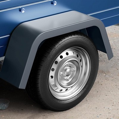2 Pack Tandem Axle Trailer Fenders Fit 14"-16" Tires, Heavy Duty Steel Double Axle Trailer Fenders