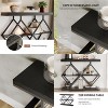 3-Tier Entryway Table, Industrial Console Sofa Table with Storage, Accent Tables with Open Shelves, Diamond-Shaped Metal Frame, Foyer Tables - 3 of 4
