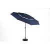 Okak 10FT 3-Tier Beach Umbrella with Auto-Tilt and Aluminium Rod, Outdoor Umbrella with Crank, Large Umbrella for Pool, Deck, Backyard, Navy Blue - 3 of 4