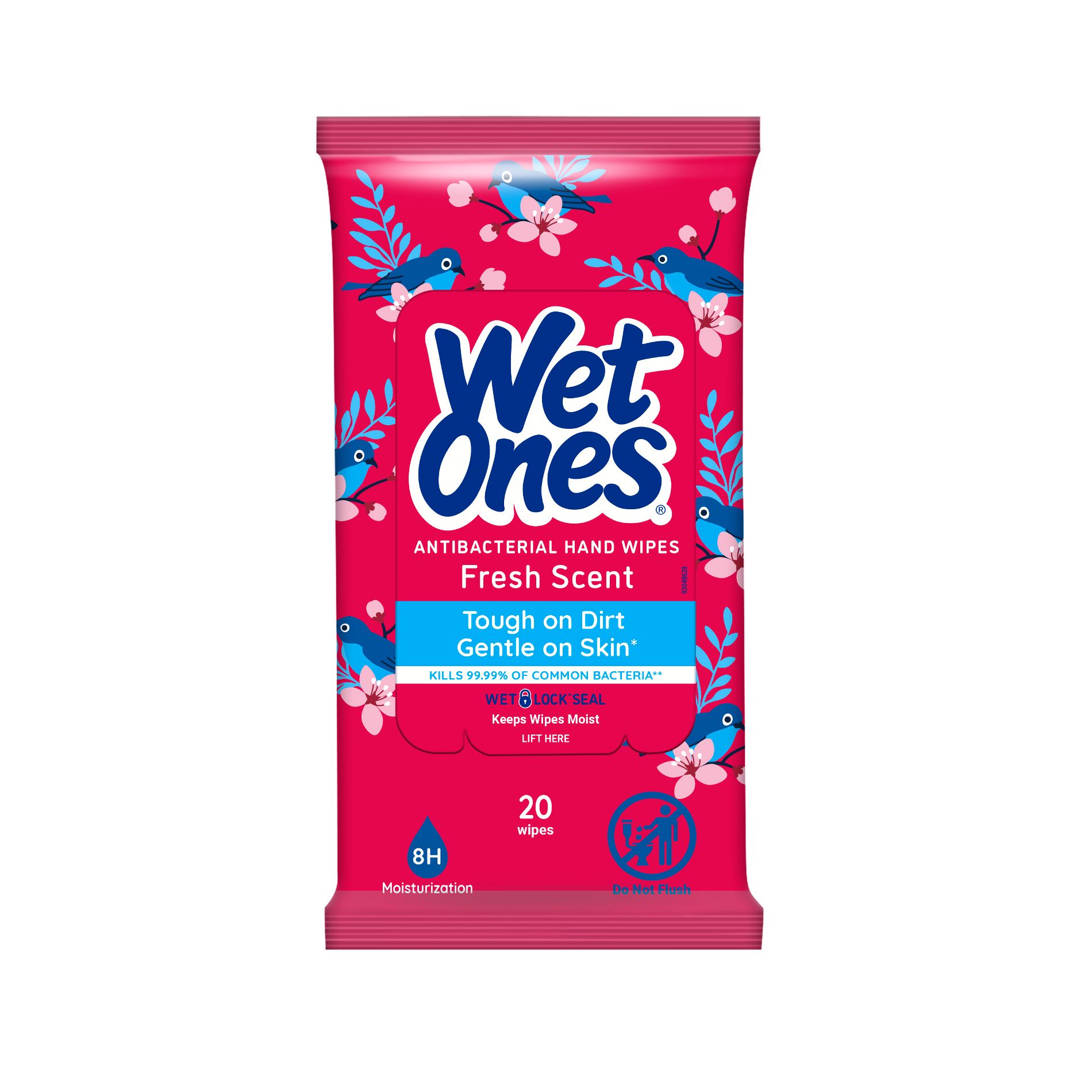 Wet Ones Antibacterial Travel Pack Limited Edition Packaging Hand Wipes - Fresh Scent - 20ct