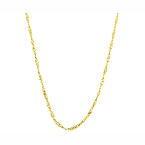 Lavari Jewelers Women's Replacement Chain with Spring Ring Clasp, 10K  Yellow Gold, 0.6 MM Box Chain, 18 Inch