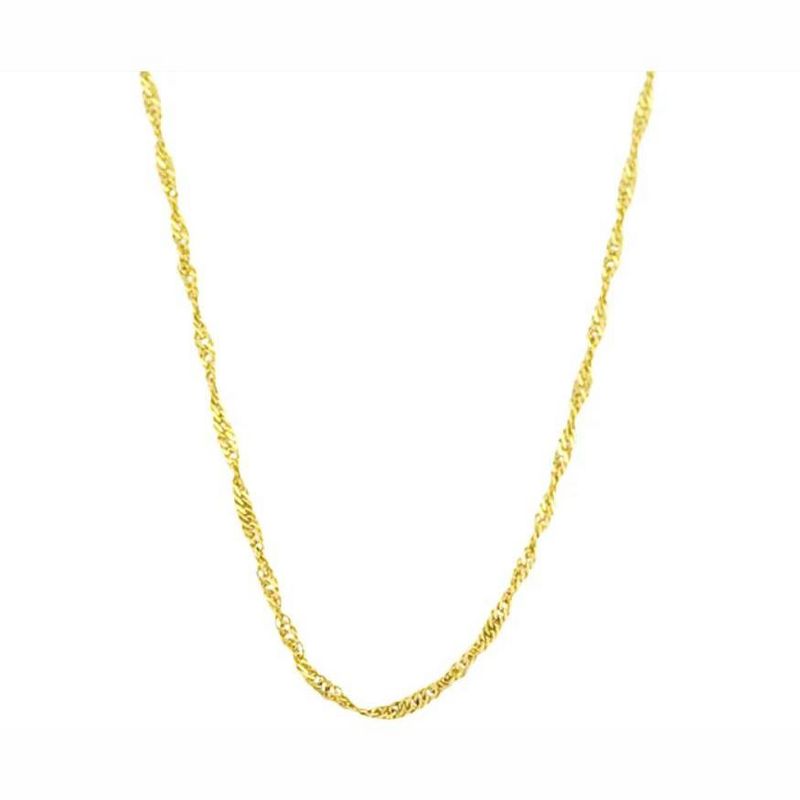 Pompeii3 10k Yellow Gold Singapore Chain Necklace (18 inches), 1 of 4