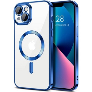 Entronix [Magnetic] Case Compatible with iPhone 14 - [Clear Back] Luxury Glossy Cover - 1 of 4