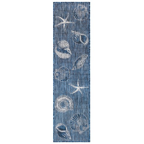 Liora Manne Carmel Shells Indoor/outdoor Rug Navy 1'11