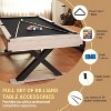 Nasitip 7 FT Pool Table with Cues, Balls, Brush & X-Leg Base, Black Cloth, Rustic Grey Finish, 84" Game Table for Home Recreation - 3 of 4