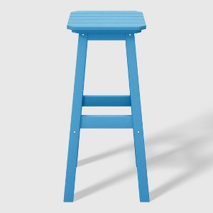 WestinTrends Malibu 24" All Weather Hdpe Outdoor Patio Square Backless Counter Stool - 1 of 4