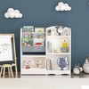 KTMBDW Kids Bookshelf and Toy Organizer, 3 Tier Bookshelf for Kids, Fabric Toddler Bookcase Book Shelf for Kids Rooms, Bedroom,Playroom,Nursery,White - 2 of 4