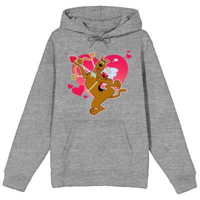 Scooby Doo Cupid Love Women's Heather Gray Graphic Hoodie-xl : Target