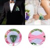 Unique Bargains Silk Wedding Artificial Rose Boutonniere and Wrist Corsage Set - 3 of 4
