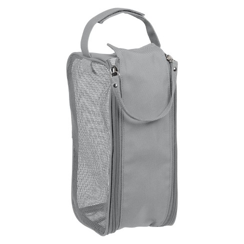 2 Pack Mesh Shower Bag Easily Carry, Organize Bathroom Toiletry Essentials  While Taking a Shower for Men and Women, Gray 