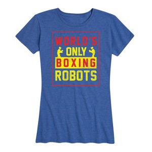 Women's - Rock 'Em Sock 'Em Robots - World Only Boxing Robots Short Sleeve Graphic T-Shirt - 1 of 4