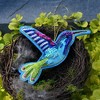 Gloria Duchin Beaded Blue Hummingbird Tree Ornament - 2 of 3