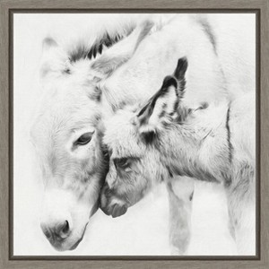 Amanti Art Donkey Portrait III by PHBurchett Canvas Wall Art Print Framed 16 x 16-in. - 1 of 4