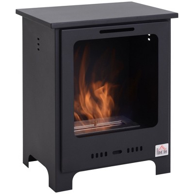 NicBex 19.75 Inch Electric Fireplace Freestanding Heater Fireplace with Overheating Protection,3H Timer,Black