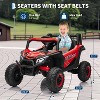 12V Kids Ride On Car, UTV Truck with Remote Control,4WD/2WD Switchable, Electric Vehicle with 4 Spring Suspension ,EVA Tires, Safety Belt, for 3+ - 2 of 4