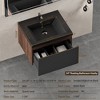 Christopher Knight Home Annabelle Modern Wood Striped Wall-Mounted Bathroom Vanity with Soft-Close Drawer and Quartz Sand Basin - 4 of 4