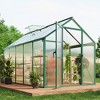 6 x 10 FT Greenhouse for Outside, Polycarbonate Greenhouse with Aluminum Frame, Adjustable Roof Vent for Backyard, for Outside Garden Backyard - 3 of 4