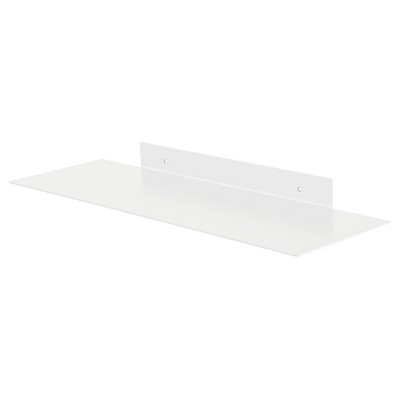 24" Dolle Katana Floating Metal Shelf White