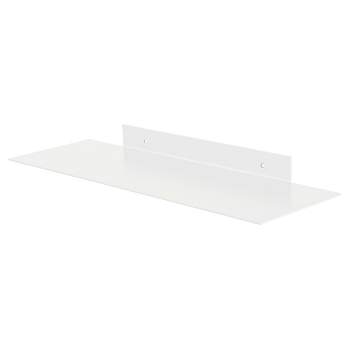 24" Dolle Katana Floating Metal Shelf White